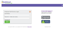 Tablet Screenshot of employees.tracksmart.com
